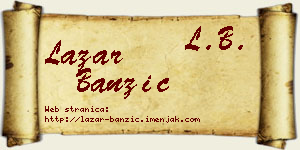 Lazar Banzić vizit kartica